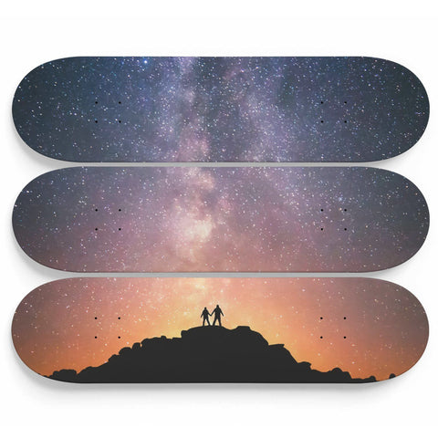 Image of Custom designed 3 board wall art 3 Skateboard Wall Art wc-fulfillment