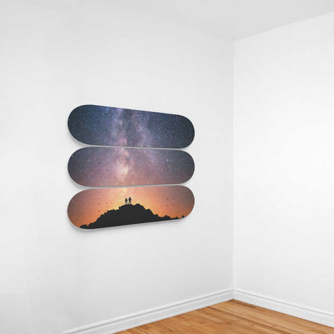 Image of Custom designed 3 board wall art 3 Skateboard Wall Art wc-fulfillment