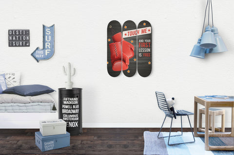 Image of Custom Designed 3 skateboard Wall Art 3 Skateboard Wall Art wc-fulfillment