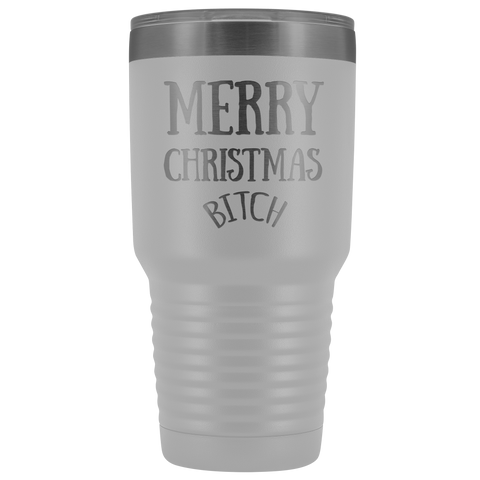 Image of Merry Christmas B - 30 Ounce Vacuum Tumbler
