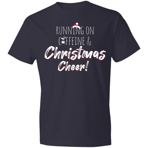 Image of Running On Caffeine and Christmas Cheer 980 Anvil Lightweight T-Shirt 4.5 oz