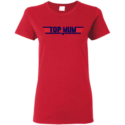 Image of G500L Gildan Ladies' 5.3 oz. T-Shirt T-Shirts CustomCat Red S