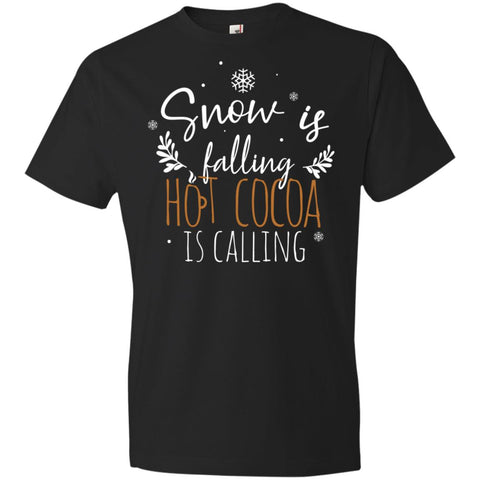 Image of Snow Is Falling Hot Cocoa Is Calling 990B Anvil Youth Lightweight T-Shirt 4.5 oz