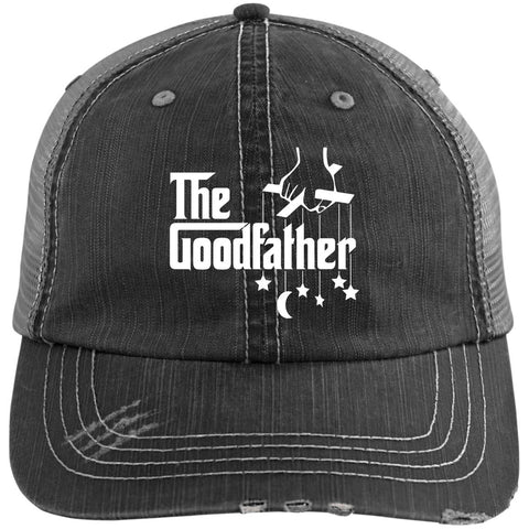 Image of the-goodfather-ondark 6990 Distressed Unstructured Trucker Cap