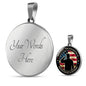 protected-by-veteran-round Handmade Necklace. Jewelry ShineOn Fulfillment Luxury Necklace (Silver) Yes