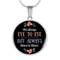 eye-to-eye-round Handmade Necklace. Jewelry ShineOn Fulfillment Luxury Necklace (Silver) No