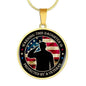 protected-by-veteran-round Handmade Necklace. Jewelry ShineOn Fulfillment Luxury Necklace (Gold) No