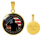 protected-by-veteran-round Handmade Necklace. Jewelry ShineOn Fulfillment Luxury Necklace (Gold) Yes