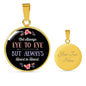 eye-to-eye-round Handmade Necklace. Jewelry ShineOn Fulfillment Luxury Necklace (Gold) Yes