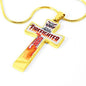 Proud Firefighter Son Cross. Jewelry ShineOn Fulfillment