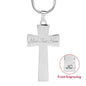 Proud Firefighter Dad Cross. Jewelry ShineOn Fulfillment Luxury Necklace (Silver) Yes