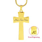 Proud Firefighter Son Cross. Jewelry ShineOn Fulfillment Luxury Necklace (Gold) Yes