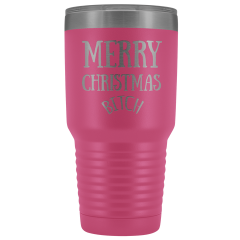 Image of Merry Christmas B - 30 Ounce Vacuum Tumbler