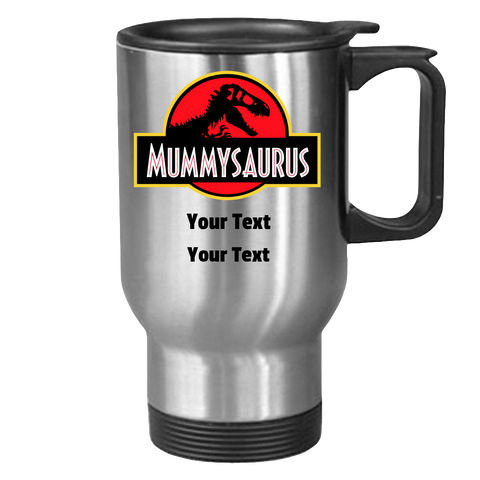 Image of Mug - Travel Mug Mummysaurus Personalized