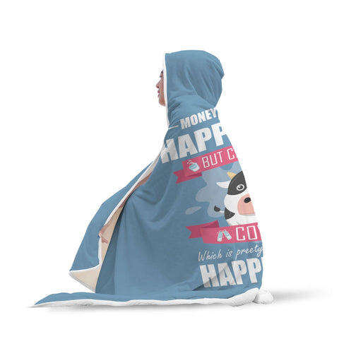 Custom Designed "Cow themed" hooded blanket. Hooded Blanket wc-fulfillment 