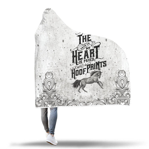 Image of Custom designed "Horse themed" hooded blanket. Hooded Blanket wc-fulfillment 