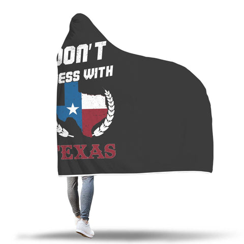 Image of Custom Designed "Don't mess with Texas" Hooded Blanket. Hooded Blanket wc-fulfillment 