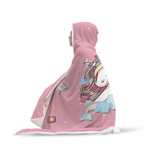 Custom Designed "Unicorn" Hooded Blanket. Hooded Blanket wc-fulfillment 