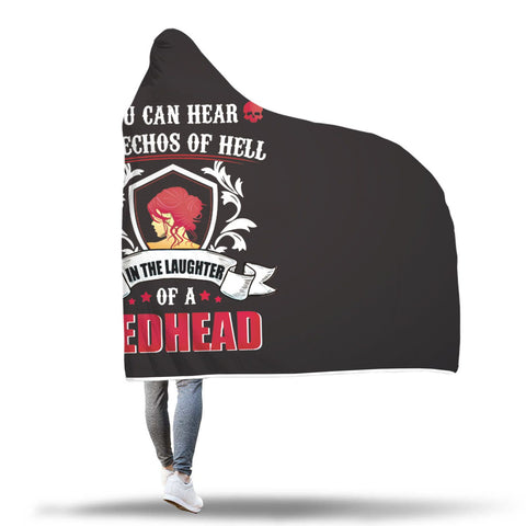 Image of Custom Hooded "Redhead" Blanket. Hooded Blanket wc-fulfillment 