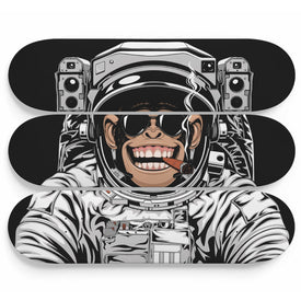 Custom Designed 3 Board Wall Art - Space Chimpanzee 3 Skateboard Wall Art wc-fulfillment 