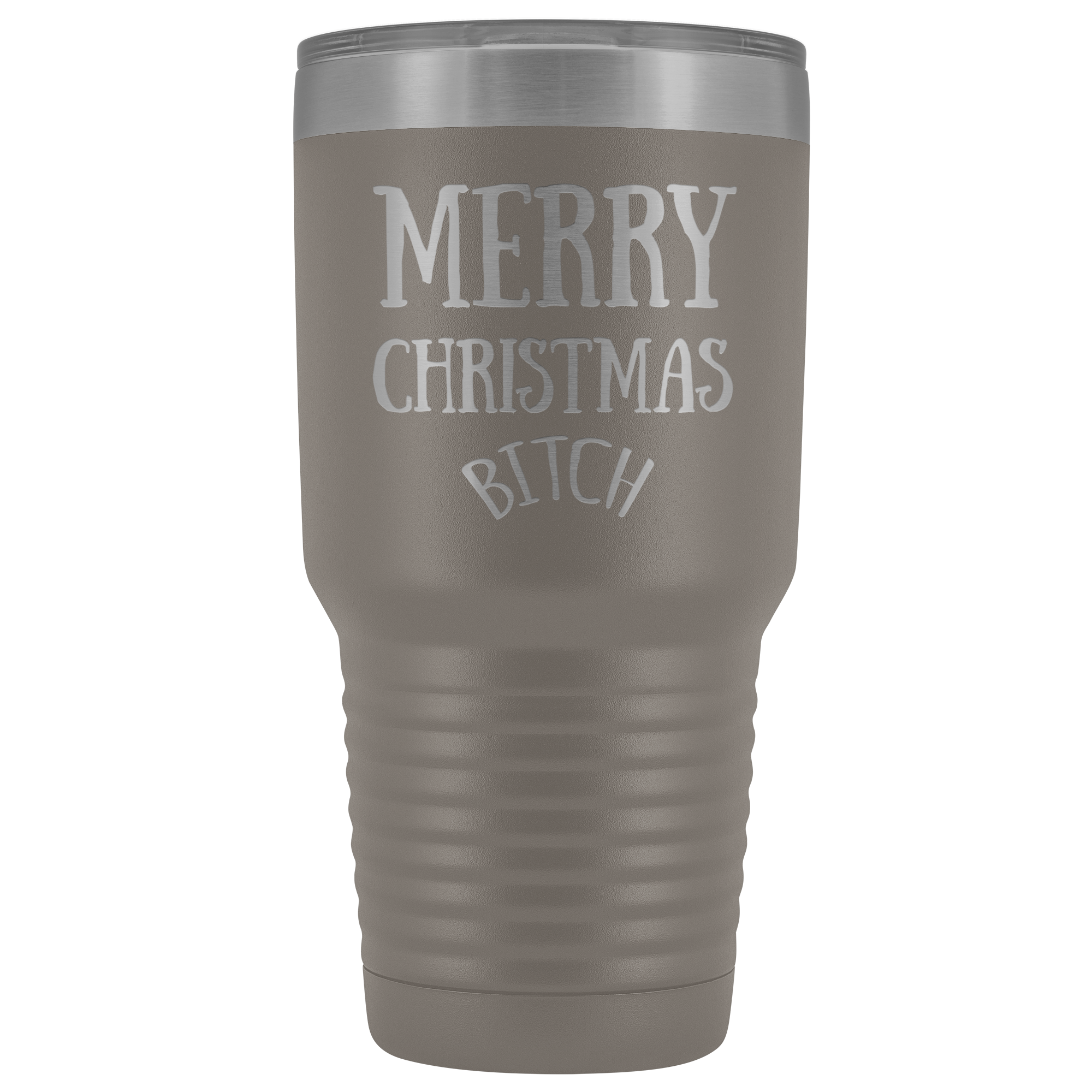 Merry Christmas B - 30 Ounce Vacuum Tumbler
