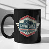 Snowflake Black Coffee Mug 11oz