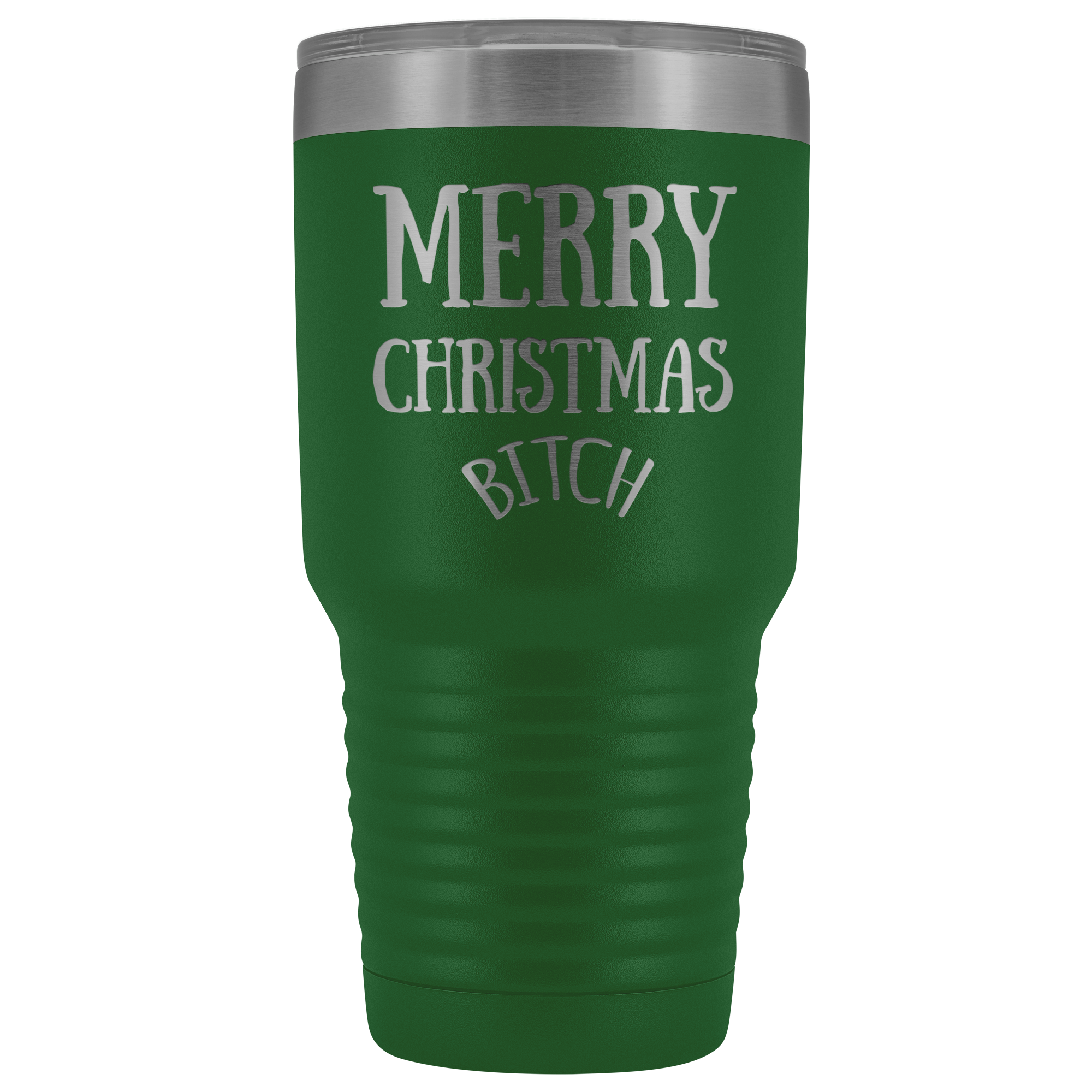 Merry Christmas B - 30 Ounce Vacuum Tumbler
