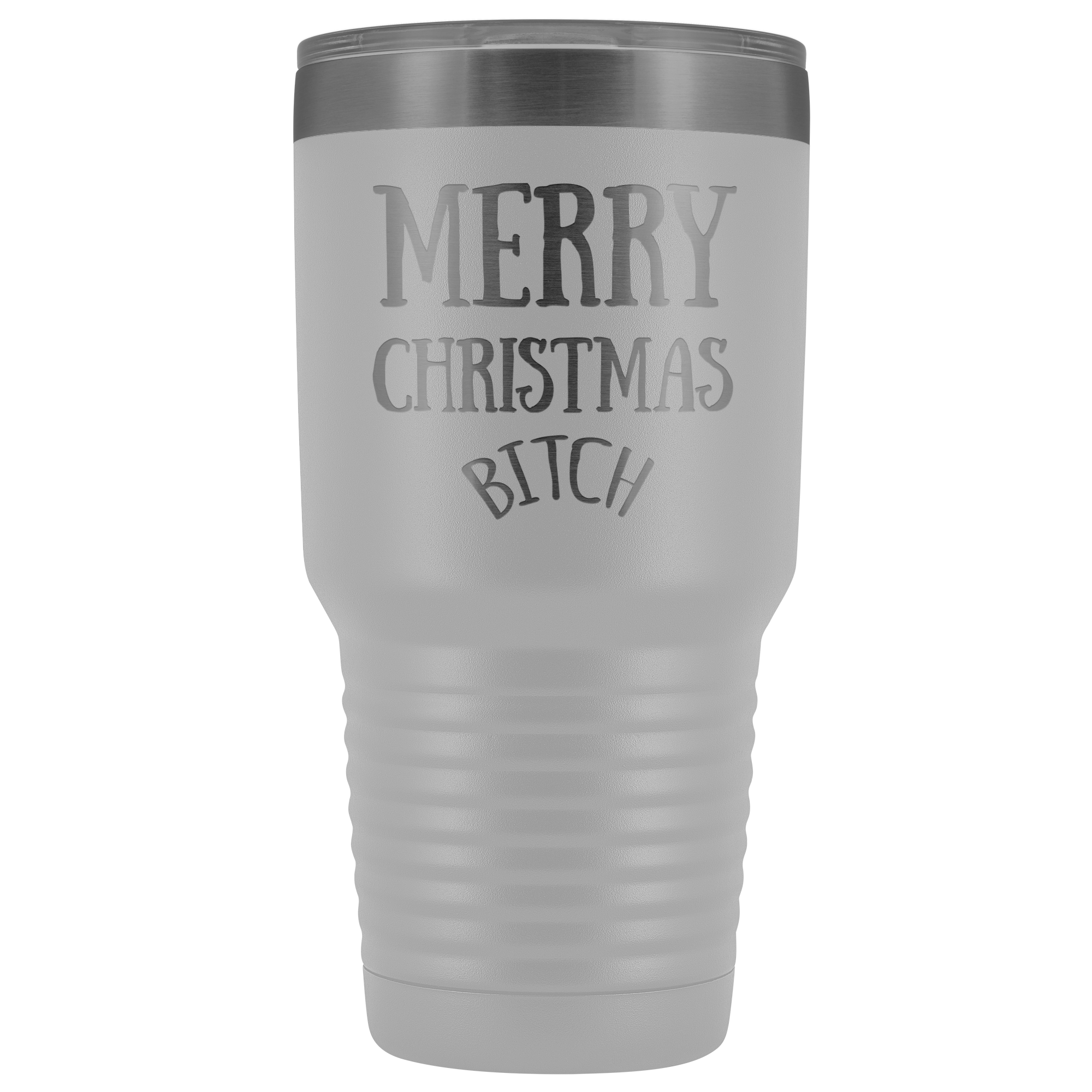 Merry Christmas B - 30 Ounce Vacuum Tumbler