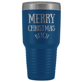 Merry Christmas B - 30 Ounce Vacuum Tumbler