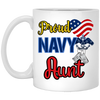 Proud Navy Aunt 11 oz. White Mug