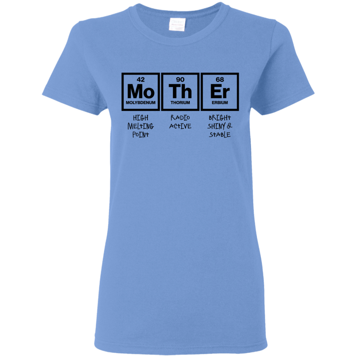 G500L Gildan Ladies' 5.3 oz. T-Shirt T-Shirts CustomCat Carolina Blue S 