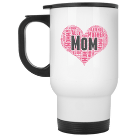 XP8400W White Travel Mug Drinkware CustomCat White One Size 