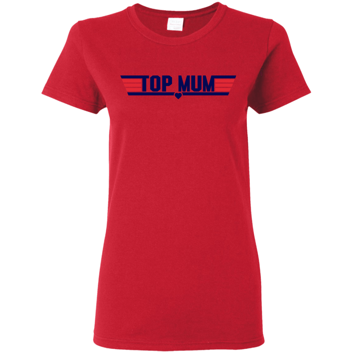 G500L Gildan Ladies' 5.3 oz. T-Shirt T-Shirts CustomCat Red S 