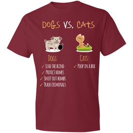 Dogs vs Cats 980 Anvil Lightweight T-Shirt 4.5 oz