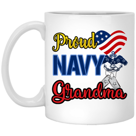 Proud Navy Grandma 11 oz. White Mug