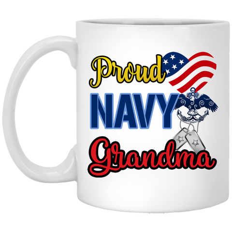 Proud Navy Grandma 11 oz. White Mug