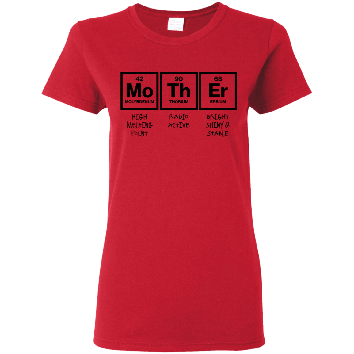 G500L Gildan Ladies' 5.3 oz. T-Shirt T-Shirts CustomCat Red S 