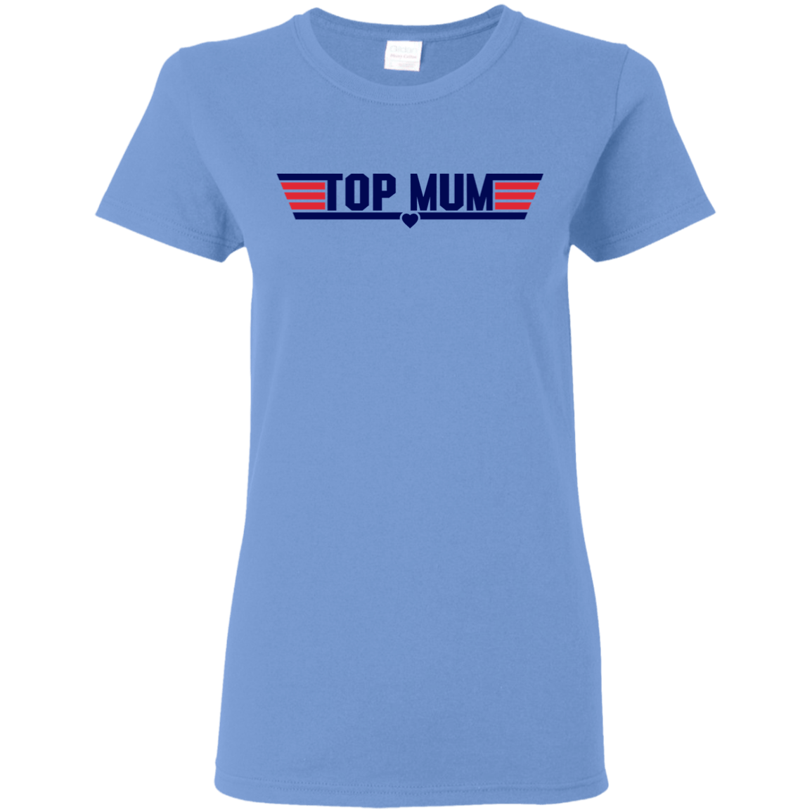 G500L Gildan Ladies' 5.3 oz. T-Shirt T-Shirts CustomCat Carolina Blue S 