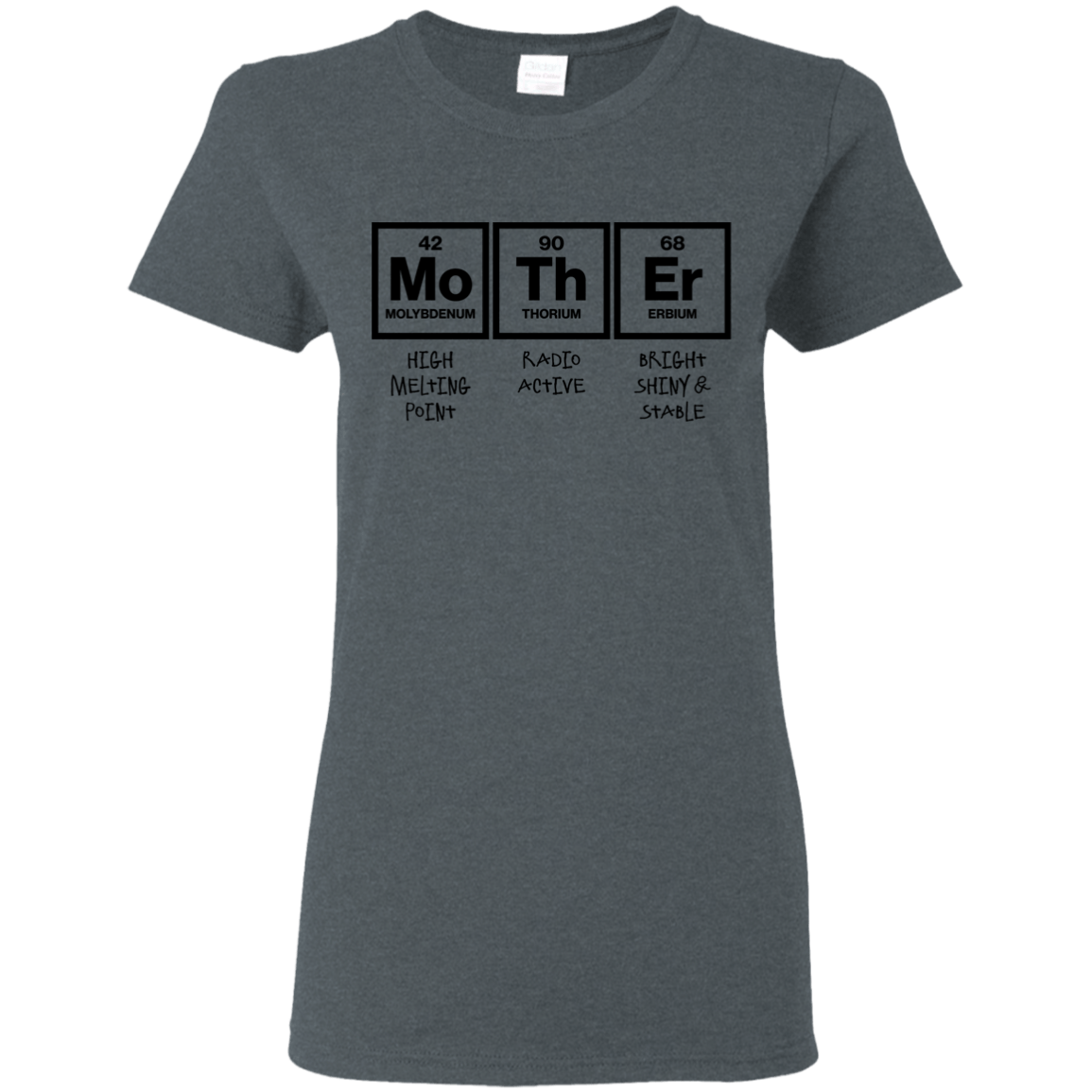 G500L Gildan Ladies' 5.3 oz. T-Shirt T-Shirts CustomCat Dark Heather S 