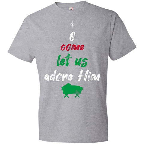 Image of O Come Let Us Adore Him 990B Anvil Youth Lightweight T-Shirt 4.5 oz