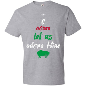 O Come Let Us Adore Him 990B Anvil Youth Lightweight T-Shirt 4.5 oz