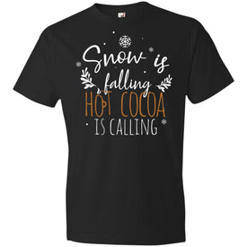Snow Is Falling Hot Cocoa Is Calling 990B Anvil Youth Lightweight T-Shirt 4.5 oz
