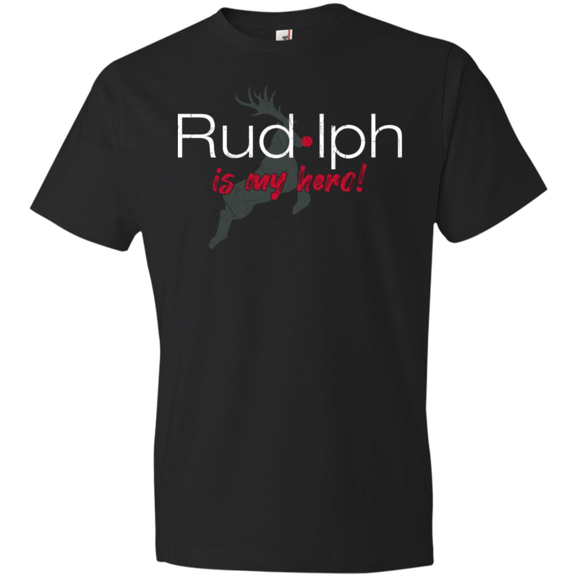Rudolph is my hero 990B Anvil Youth Lightweight T-Shirt 4.5 oz