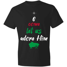 O Come Let Us Adore Him 980 Anvil Lightweight T-Shirt 4.5 oz