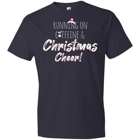 Image of Running On Caffeine and Christmas Cheer 990B Anvil Youth Lightweight T-Shirt 4.5 oz