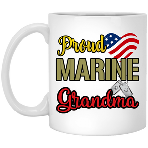 Proud Marine Grandma 11 oz. White Mug