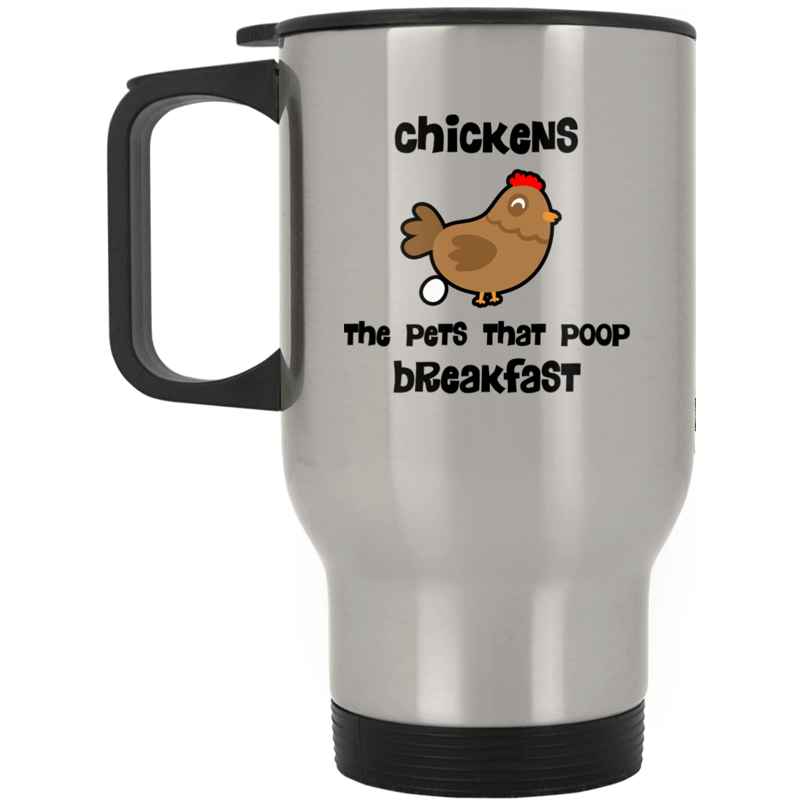 XP8400S Silver Stainless Travel Mug Drinkware CustomCat Silver One Size 