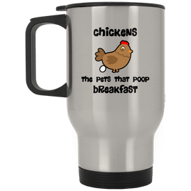 XP8400S Silver Stainless Travel Mug Drinkware CustomCat Silver One Size 