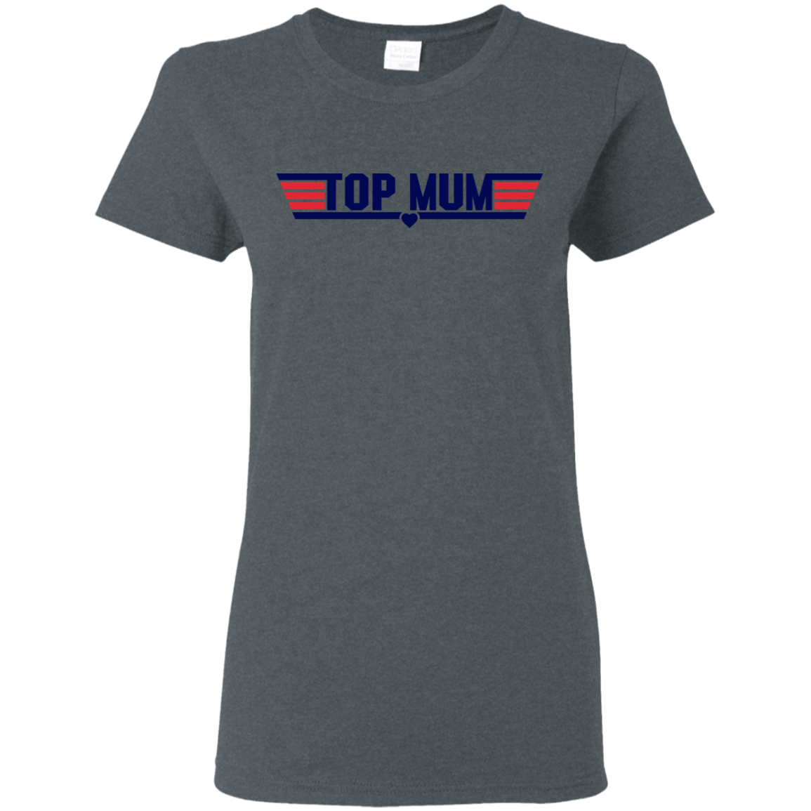 G500L Gildan Ladies' 5.3 oz. T-Shirt T-Shirts CustomCat Dark Heather S 