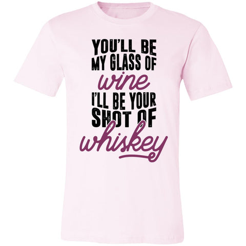 Image of 3001C Bella + Canvas Unisex Jersey Short-Sleeve T-Shirt Wine and Whiskey